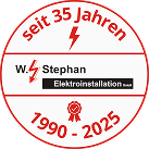 Jubiläums Symbol 35 Jahre W.Stephan Elektroinstallation